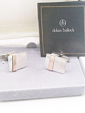 VTG DB Dolan Bullock Sterling Cufflinks 14k Overlay Cufflinks